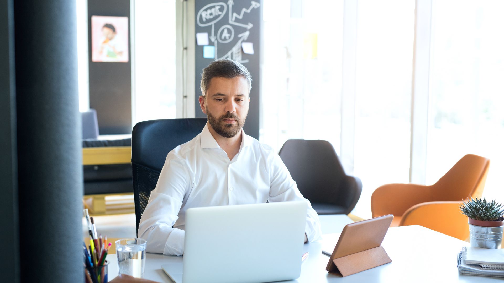 executive focusing on strategic goal alignment